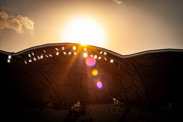 The sun sets on another match at AAMI Park